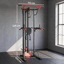 SPORTNOW Power Tower With Lat Pull Down Machine, Pull Up Bar, Dip Station