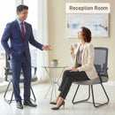 HOMCOM Desk Chair No Wheels, Meeting Chair with Mesh Back for Waiting Room