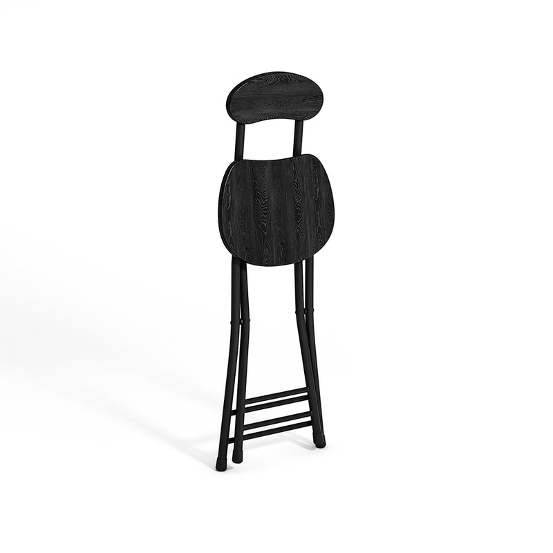 Livingandhome Set of 4 Compact Wooden Folding Chair with Metal Legs