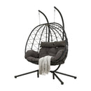 Breeins 2-Seater Swing Hanging Egg Chair With Metal Stand