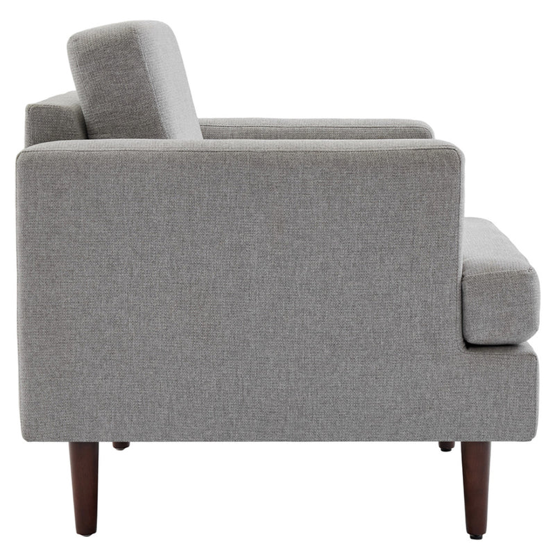 Livingandhome Linen Upholstered Mid-Century Chair