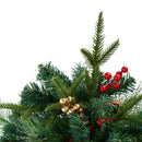 Lifeideas Pack of 2 Artificial Christmas Tree Urn Filler Decoration with String Lights