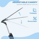 HOMCOM 6 In 1 White Kids Tricycle W/ Removable Handle For 1.5+ Year