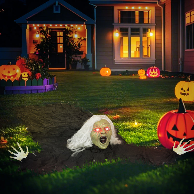 Outsunny 183 cm Life Size Scary Halloween Decorations, Battery Operated