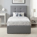 HOMCOM Upholstered Ottoman Bed, 3ft Single Storage Bed Frame, Grey