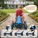 AIYAPLAY Kids Pedal Go Kart With Adjustable Seat, EVA Tyres, Blue