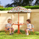 AIYAPLAY Children Table And Chair Set, Kids Patio Set With Umbrella