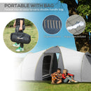 Outsunny 4-6 Person Camping Tent with 2 Bedroom, Living Area and Vestibule