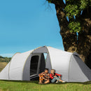 Outsunny 4-6 Person Camping Tent with 2 Bedroom, Living Area and Vestibule