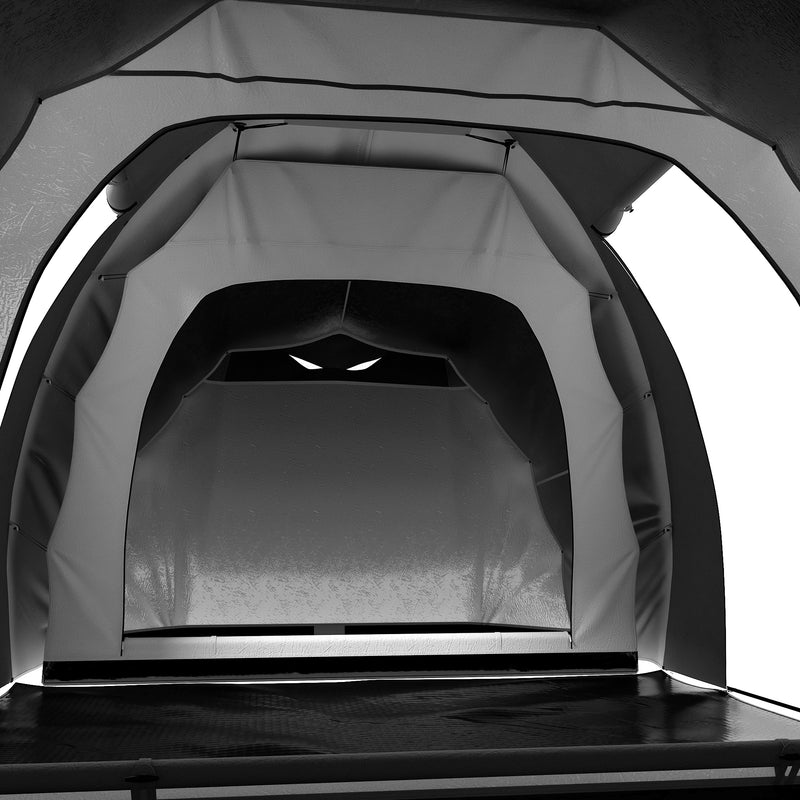 Outsunny 4-6 Person Camping Tent with 2 Bedroom, Living Area and Vestibule