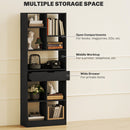 HOMCOM Freestanding Bookcase Display Shelf with Drawer for Home Office