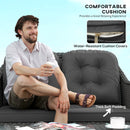 Outsunny 4 Pieces Rattan Sofa Set Outdoor Conservatory Furniture With Cushions