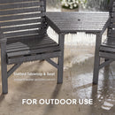 Outsunny Wooden Garden Bistro Set, 2 Seater W/ Umbrella Hole, Light Grey