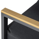 Outsunny Corner Sofa Set L Shape with Table - Dark Grey