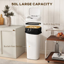 HOMCOM 50L Sensor Bin, Stainless Steel Slim Kitchen Bin, Fingerprint-Proof