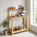 Outsunny Wooden Potting Bench Table with Aluminium Worktop