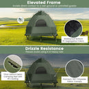 2-Person Camping Tent Cot Folding Camping Bed with Sleeping Bag