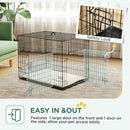 PawHut Dog Crate With 2 Doors, Tray, Soft Cushion