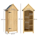 Outsunny Wooden Small Garden Shed With 3 Shelves And Tilt Roof