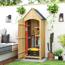 Outsunny Wooden Small Garden Shed With 3 Shelves And Tilt Roof