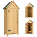 Outsunny Wooden Small Garden Shed With 3 Shelves And Tilt Roof