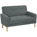 HOMCOM 2 Seater Sofa, Velvet-Feel Upholstered Loveseat for Small Space