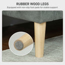 HOMCOM 2 Seater Sofa, Velvet-Feel Upholstered Loveseat for Small Space