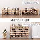 HOMCOM 36 Bottle Shelf Wine Rack Holder Standing Holds Storage Fir Wood Cellar