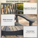 Outsunny 2 Seater Plastic Garden Bench, Outdoor Patio Furniture, Grey