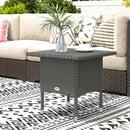 Outsunny PE Rattan Outdoor Coffee Table, Easy Match Rattan Side Table