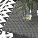 Outsunny PE Rattan Outdoor Coffee Table, Easy Match Rattan Side Table