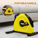 SPORTNOW Mini Exercise Bike, Under Desk Bike for Legs, Arms Workout, Yellow