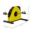 SPORTNOW Mini Exercise Bike, Under Desk Bike for Legs, Arms Workout, Yellow