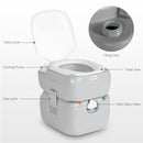 Outsunny Portable Toilet with Detachable Tanks for Camping, Grey