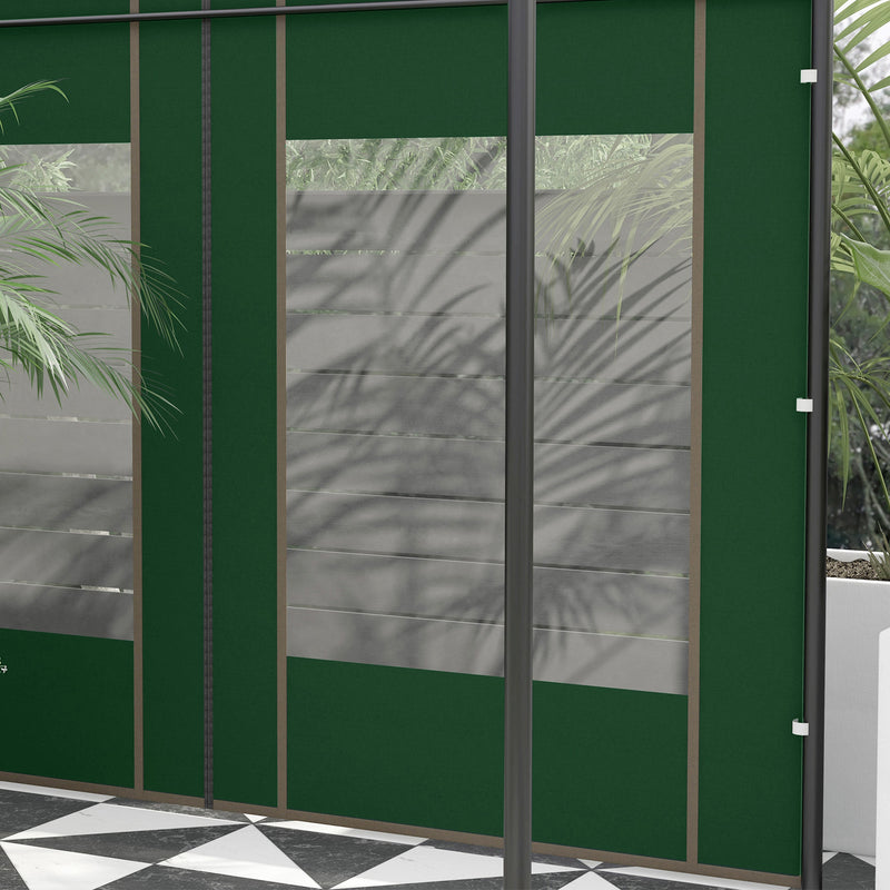 Outsunny 3x3(m) or 3x6m Pop Up Gazebo Side Panels with Windows, Green