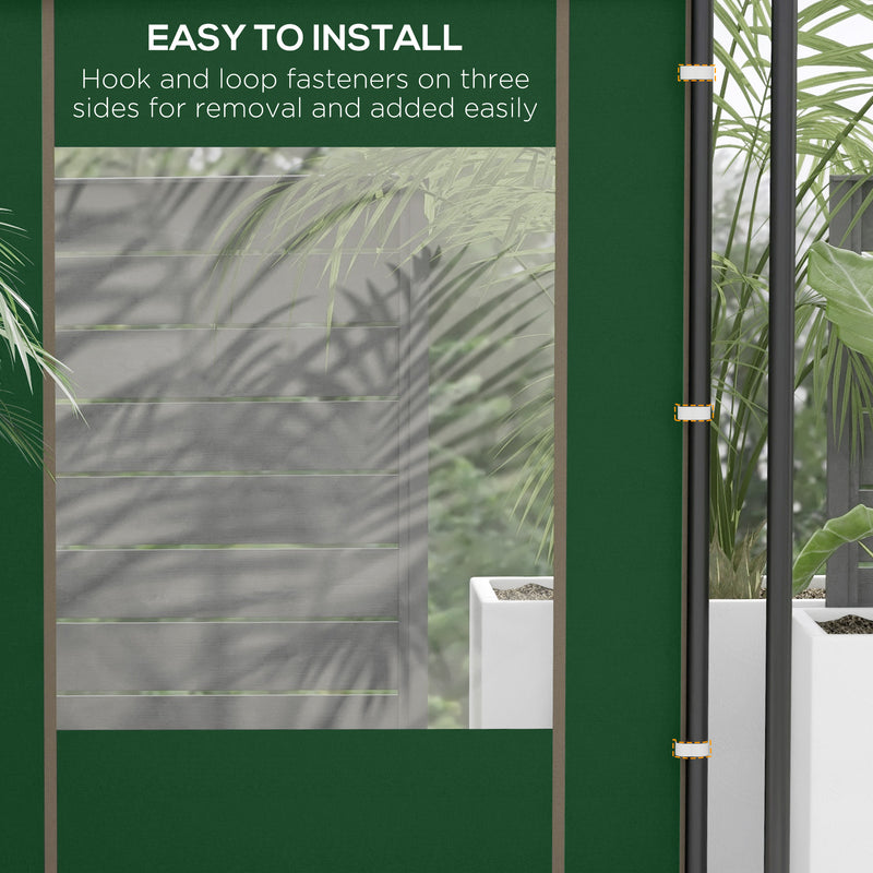 Outsunny 3x3(m) or 3x6m Pop Up Gazebo Side Panels with Windows, Green