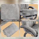 HOMCOM Manual Recliner Armchair With Footrest, Wooden Base, Grey