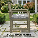 Outsunny 4 Seater Wooden Garden Furniture Set with Loveseat, Chairs, Table