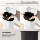 HOMCOM Slim Rectangular Pedal Bin With Soft-Close Lid, 30L Kitchen Bin White