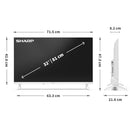 SHARP 32HE2245KW 32 Inch HD TiVo White Smart TV