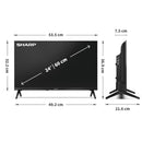 SHARP 24HE2245KB 24 Inch HD TiVo Smart TV