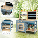 2 In 1 Outdoor Mud Kitchen with Metal Baskets and Storage Bag