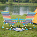 2/3 Pack Foldable Beach Chair with Armrests and Carry Strap