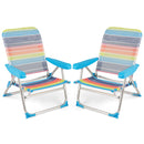 2/3 Pack Foldable Beach Chair with Armrests and Carry Strap