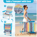 2/3 Pack Foldable Beach Chair with Armrests and Carry Strap