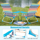 2/3 Pack Foldable Beach Chair with Armrests and Carry Strap