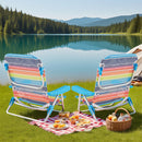 2/3 Pack Foldable Beach Chair with Armrests and Carry Strap