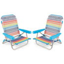 2/3 Pack Foldable Beach Chair with Armrests and Carry Strap