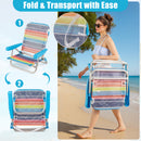 2/3 Pack Foldable Beach Chair with Armrests and Carry Strap