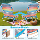 2/3 Pack Foldable Beach Chair with Armrests and Carry Strap